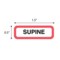 Nevs Position Labels - Supine 1/2" x 1-1/2" White w/Red & Black XP-700 - alternate 2